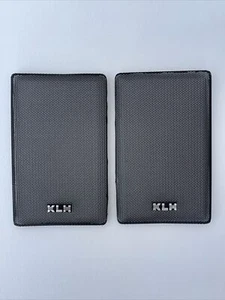 KLH Indoor/Outdoor Speaker Model 45 Replacement (2) Metal Grill Logo Original - Picture 1 of 8