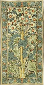 WM WILLIAM MORRIS DESIGN WOODPECKER TAPESTRY WALL HANGING, 186CM X 95CM, 13857 - Picture 1 of 10