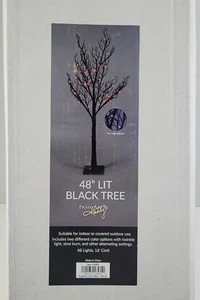 Primitives By Kathy Halloween Iluminado Espeluznante Negro Brillo Árbol - Imagen 1 de 3