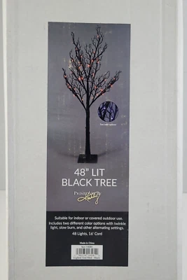 Primitives By Kathy Halloween Iluminado Espeluznante Negro Brillo Árbol Foto 1 de 3