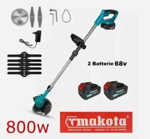 Decespugliatore Elettrico a Batteria Litio 68VF Tagliaerba Tagliabordi Rasaerba - Foto 1 di 16