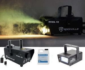 Rockville R720L LED Fog/Smoke Machine w/Remote+MINI STROBE LED (replaces CH-730) - Picture 1 of 9