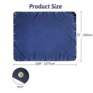 72"×109" Waterproof T-top Canvas Boat Cover Sunshade Navy Yacht Awning Cloth ×1 - Picture 1 of 16