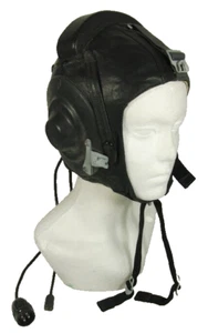 MiG Pilot Leather Winter Helmet Hat USSR Original 1988 58cm M Soviet Russian - Picture 1 of 8