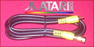 6 Ft GOLD RCA Video Cable & GOLD RF Coax TV Adapter for Atari 2600 Jr. Junior - Picture 1 of 1