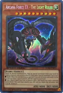 ARCANA FORCE EX - THE LIGHT RULER SECRET RARE SGX4-ENB10 LIGHT PLAY YUGIOH - Picture 1 of 1