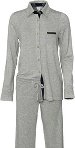 Pyjama Pluto BLOSSOM- Obert. geknöpft- Viskose Elast- Fb grau melange- Gr 36- 46 - Picture 1 of 4