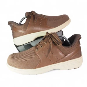 Orthofeet Siron Hands-Free Leather Orthopedic Oxford Sneakers Brown Men's 11D - Picture 1 of 22