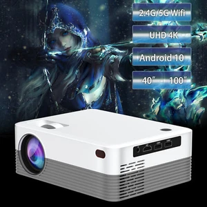 4K Projector 7000 Lumen LED 1080P WiFi Bluetooth UHD Portable Home Theater HDMI - Picture 1 of 13
