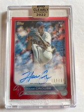 HANS CROUSE Rookie Autograph Phillies 2022 Topps Clearly On-card AUTO #'d 39/50!