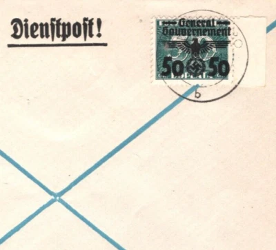 POLAND WW2 GERMANY OCC' Official 50pf EAGLE Cover 1940 GENERALGOUVERNEMENT MA660 - Image 1 of 4