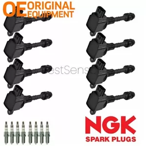 8Pack Ignition Coil Spark Plug for 04-07 Nissan Armada Titan Infiniti 5.6L UF510 - Foto 1 di 8