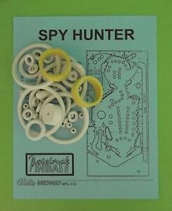 1984 Bally / Midway Spy Hunter pinball rubber ring kit