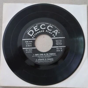 FOUR ACES THERE GOES MY HEART/MELODY OF LOVE/ETC VINYL 45 DECCA EP 15-143 - Picture 1 of 2