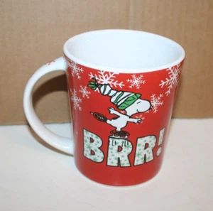 Snoopy Skate Brr Holiday Red Peanuts Übergroßer Keramik Kaffeebecher 20 Unzen - Bild 1 von 6
