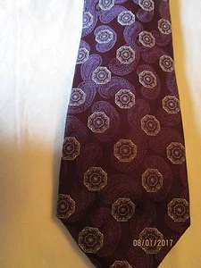 Jos A Bank Purple Silk Neck Tie - Picture 1 of 2