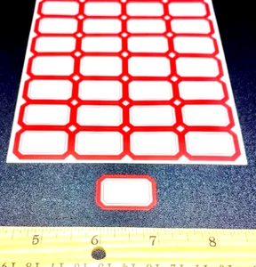 ⭐TOP PICK!⭐ 500/PK CHRISTMAS SALE PRICE TAGS LABELS REMOVABLE RED BORDER STICKER - Picture 1 of 1