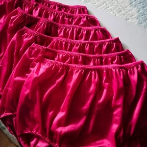 6 Nylon Panties/ High Waisted/ Double Nylon Layer Crotch/ Special RED/ 2XL/ 3L - Picture 1 of 12