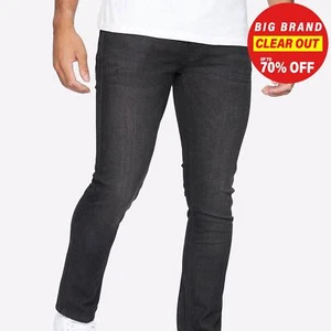 Crosshatch Buraca Mens Classic Fashion Denim Slim Fit Jeans Charcoal Wash - Picture 1 of 5