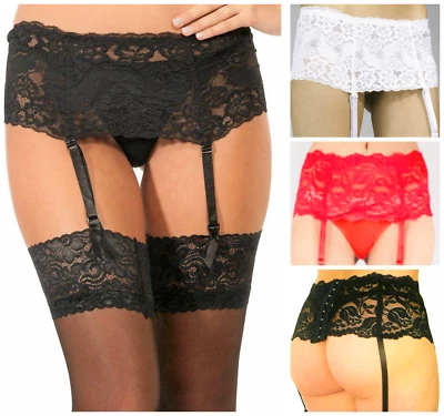 Suspender Belt and stockings set or Belt Only Wide Lace * SALE * - Image 1 of 3