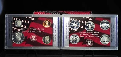 1999-S ANACS PR70DCAM United States Mint Silver Proof Set [09DUD] - Image 1 of 4