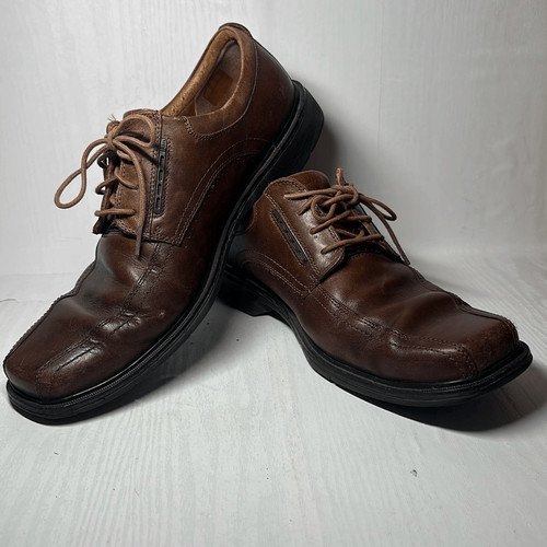 CLARKS Scarpe da uomo in pelle marroni non strutturate taglia 12