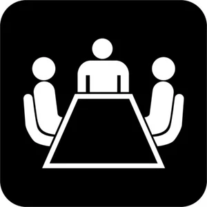 Conference Room International Symbol Window Wall Vinyl Decal Sticker - Picture 1 of 5