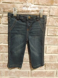 Baby Wrangler Jeans 3-6 Month Infant Blue Dark Wash Double Snap Waist Pants - Picture 1 of 5