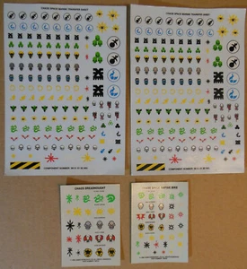 Marines Espaciales del Caos - Hojas de Calcomanía de Transferencia - Tropas de Dreadnought para Bicicletas - Ejército 40K - Imagen 1 de 1