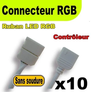 867/10# connecteur ruban LED RGB sans soudure ruban/fil/contrôleur -- 10pcs - Bild 1 von 1