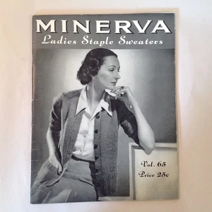 Suéteres básicos Minerva 1942 vintage para damas Vol 65 tejidos a mano hilo ideas ropa - Imagen 1 de 12