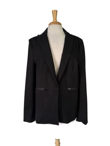 Madison Marcus Black Women’s Blazer  One-button Style Zipper Pockets  Size XL - Picture 1 of 4