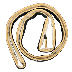 Pneumatico tubolare Vittoria Rally 700x25C 25mm bici da strada 700C nero/marrone - Foto 1 di 4