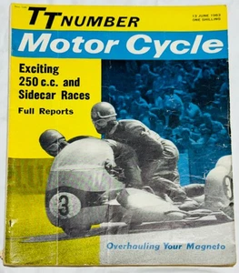 Vintage Juni 1963 Motorrad Magazin (Beiwagenrennen) gedruckt in London - Bild 1 von 6