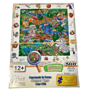 "Summer Camp" Jigsaw Puzzle Wrapped Wuunden WT Toy Premium Addition 500 pc - Picture 1 of 1
