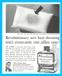 Beau Kreml hair care dressing beauty cosmetics vintage print ad 1954 - Picture 1 of 3