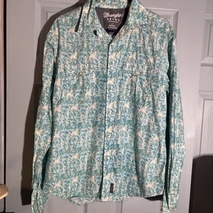 Camisa Wrangler Retro Western Pearl Snap Manga Larga Para Hombre Talla Grande - Imagen 1 de 9