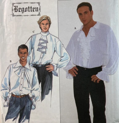Simplicity Sewing Pattern 8615 Mens Poet / Goth / Pirate Shirt Sz 38-44 UC FF - Image 1 of 4
