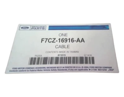 1991-2003 FORD MERMERCURY ESCORT TRACER КАБЕЛЬ ASM УПРАВЛЕНИЯ F7CZ16916AA - НОВЫЙ OEM - Изображение 1 из 4
