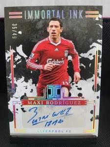 Maxi Rodriguez 2024-25 Impeccable Immortal Ink Auto 35/49 Liverpool - Picture 1 of 12