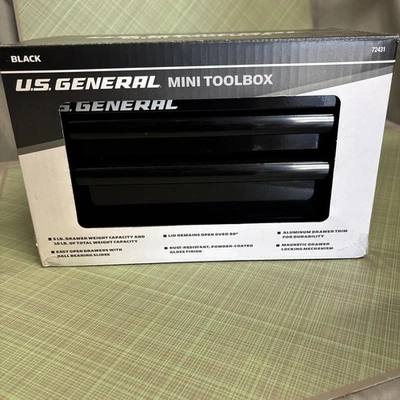 U.S. GENERAL Mini Tool Box BLACK Model # 72431, NEW in BOX - Image 1 of 4