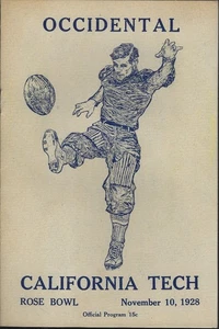 1928 Cal Tech Beavers vs Occidental Tigers Rose Bowl Football Program - Picture 1 of 3