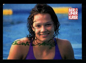 Franziska van Almsick Autogrammkarte Original Signiert Schwimmen - Bild 1 von 2