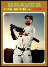 Ender Inciarte 2020 Topps Heritage 5x7 Gold #33 /10 Braves