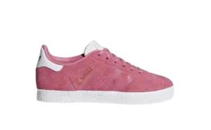 ADIDAS - Size US10.5 toddler gir's 'Gazelle C - Rose' suede lace up sneakers - Picture 1 of 6