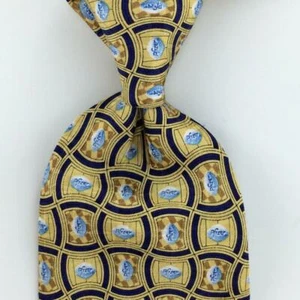 PFIZER TIE VIAGRA For Men Pill Tablets GOLD BLUE Promotional Silk Necktie New L5 - Picture 1 of 10