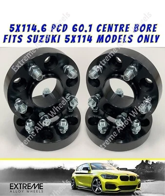 Espaciadores de rueda de aleación de 25 mm para Suzuki SX4 Grand Vitaro JT TD TE modelos 5x114 60,1 Foto 1 de 4