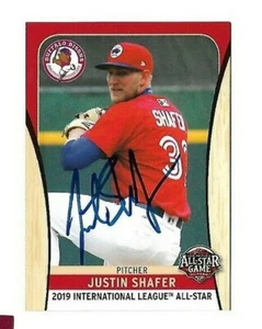 Buffalo Bisons Blue Jays JUSTIN SHAFER Signed 2019 International All Star Card - Picture 1 of 1