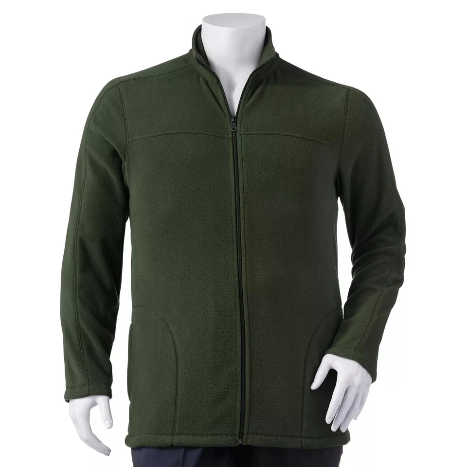 Nueva chaqueta polar ártica verde cremallera completa Croft & Barrow para hombre, grande 3X precio de venta sugerido por el fabricante $55 Foto 1 de 1