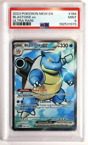 Pokemon TCG Blastoise ex - 184/165 Scarlet & Violet 151 Ultra Rare - PSA 9 - Picture 1 of 2